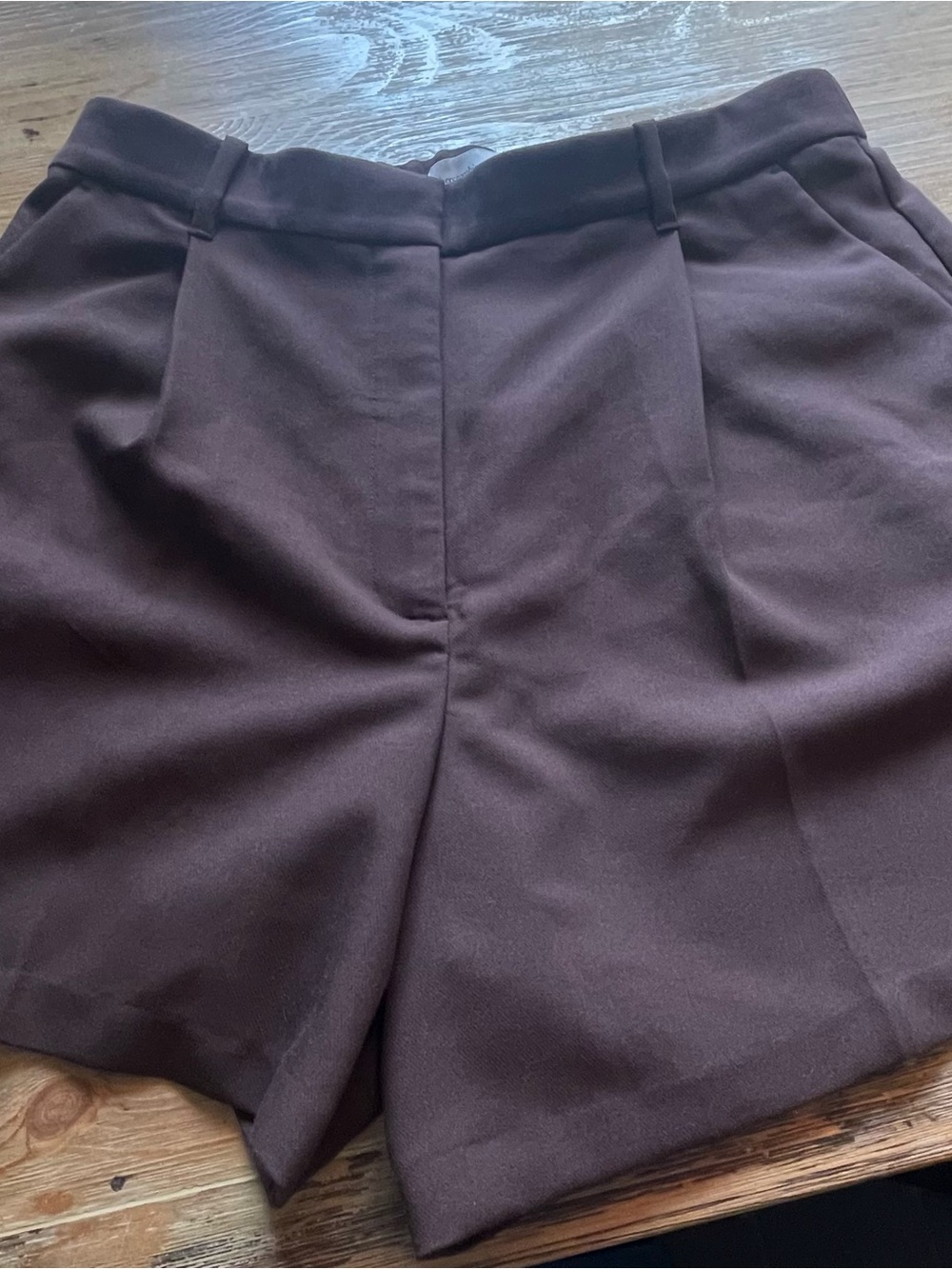 Abercrombie & Fitch Brown Tailored Trouser Shorts Size Large